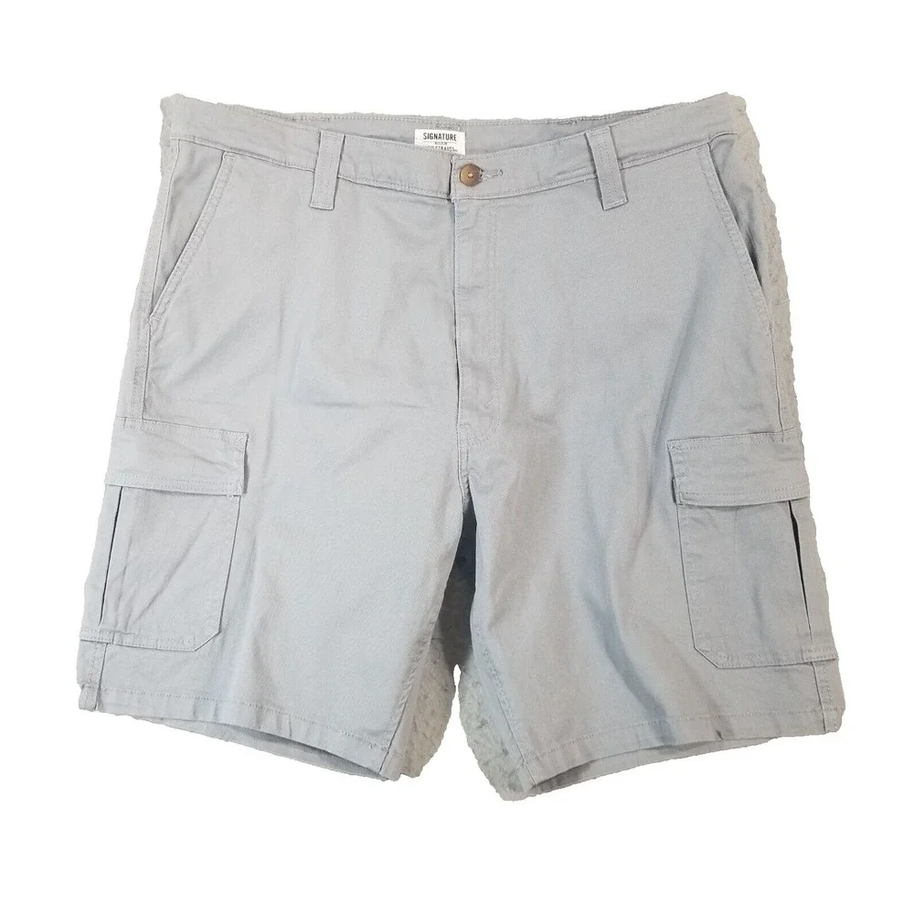 Levi signature cargo hiking shorts men's 40 x 9.5 Gray Flex stretch outdoor